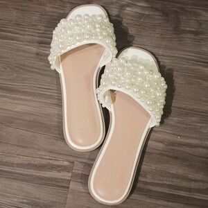 NWT Jasmine Pearl Slide Sandals - A New Day - 8.5